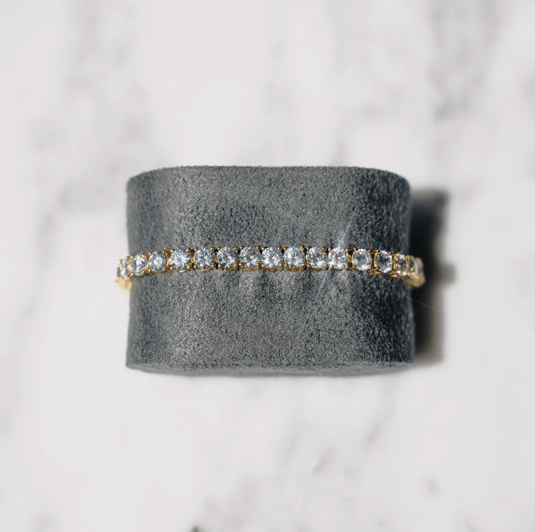 צמיד טניס מזהב